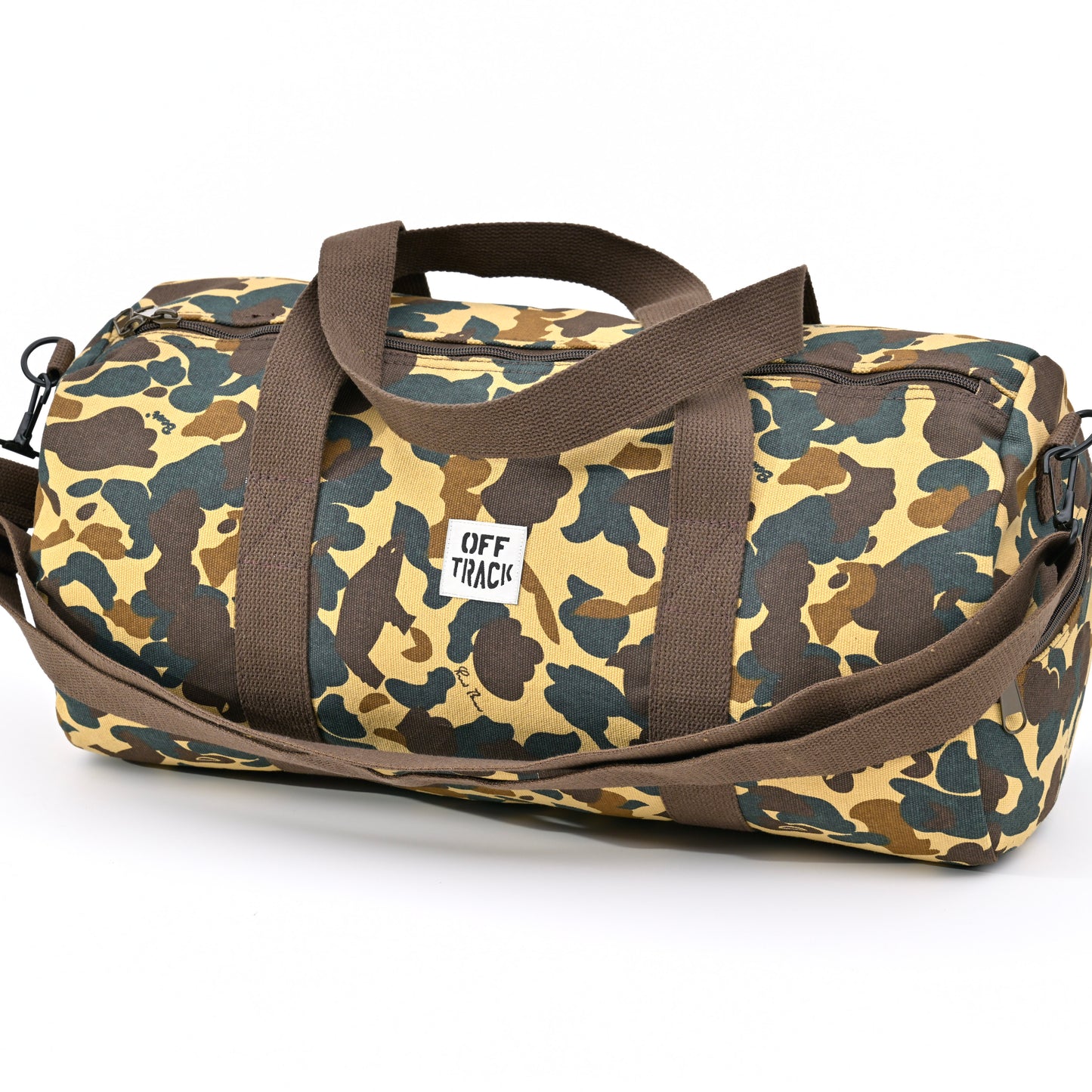 OFF TRACK 19" BEAR CAMO OVERNIGHT DUFFLE BAG