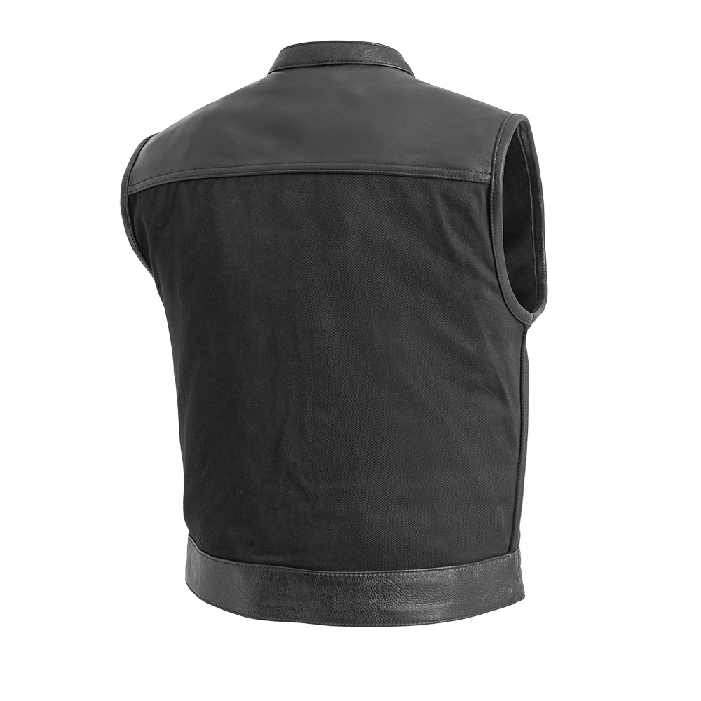 FIRST MANUFACTURING LOW RIDER MENS TWILL VEST - Black