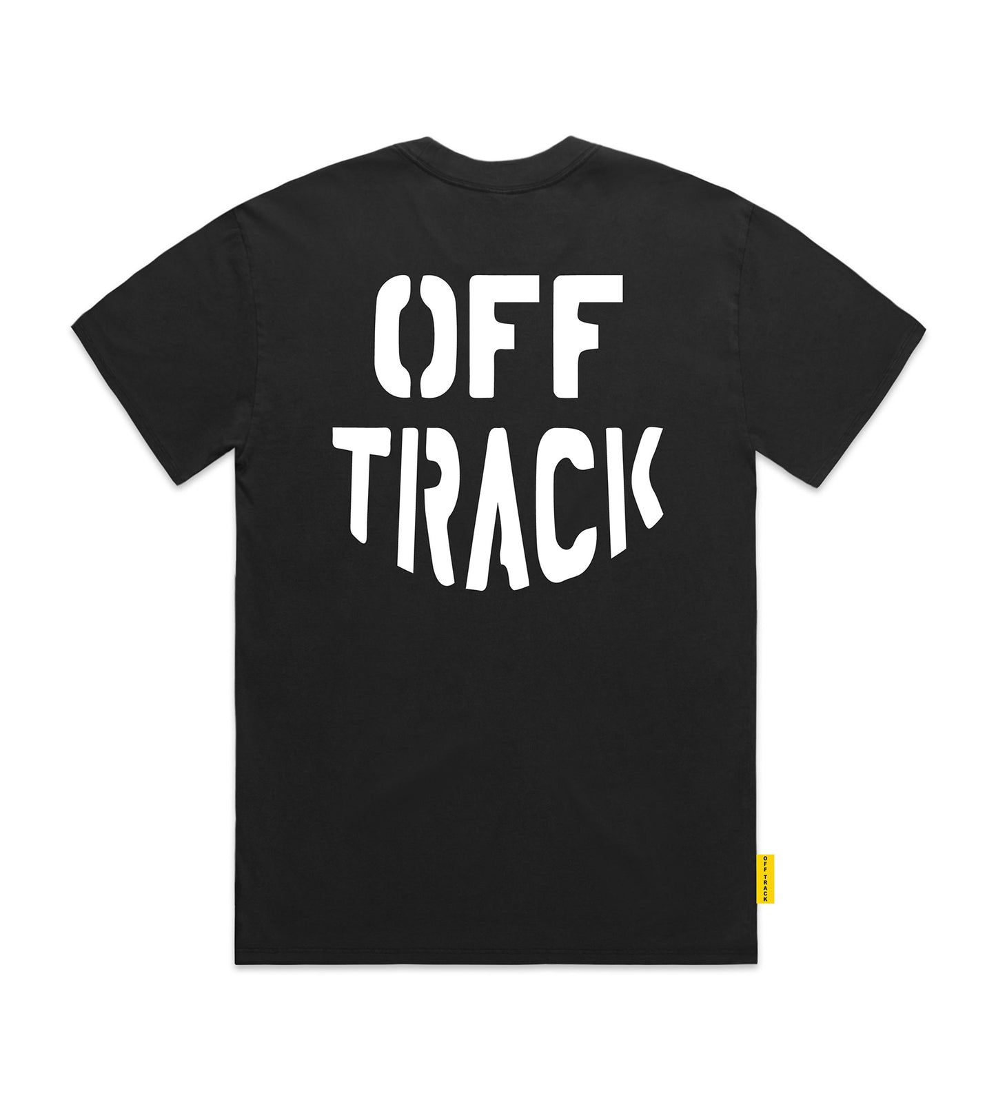 OFF TRACK STENCIL FADED SHORT SLEEVE - White/Black