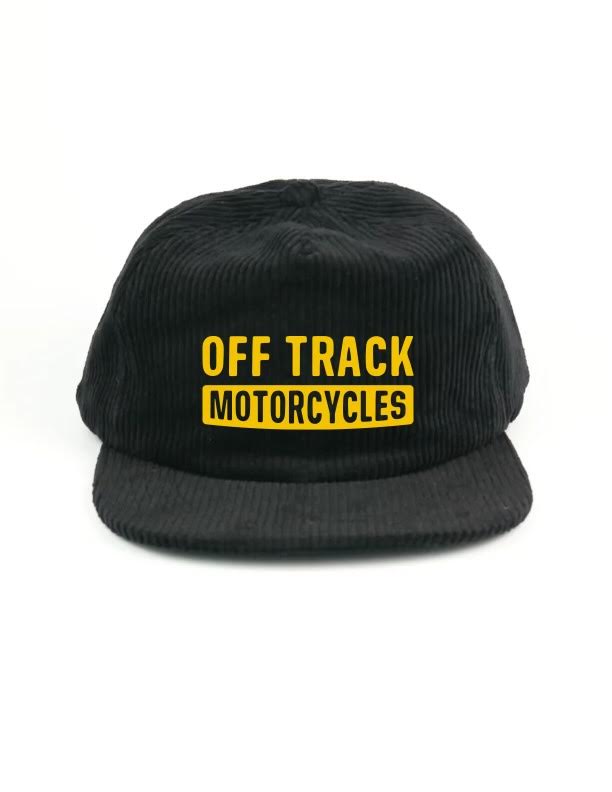 OFF TRACK Cord Stamp Hat - Black