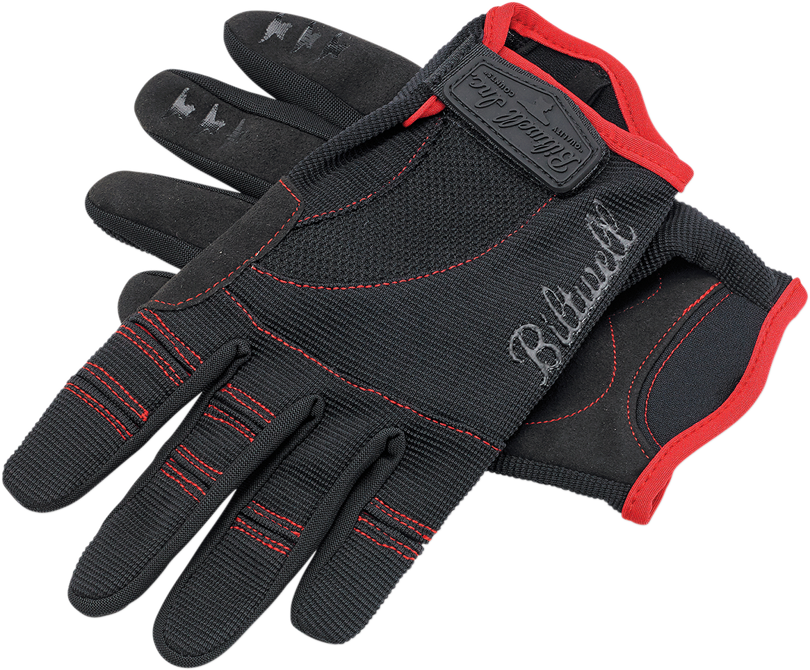 BILTWELL Moto Gloves - Black/Red