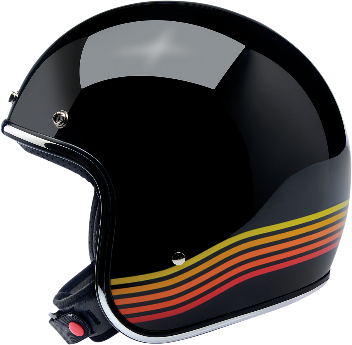 BILTWELL Bonanza Helmet - Gloss Black Spectrum