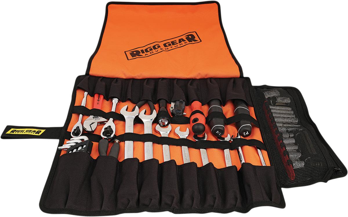 NELSON RIGG Trails End Large Tool Roll Pack - Black/Orange