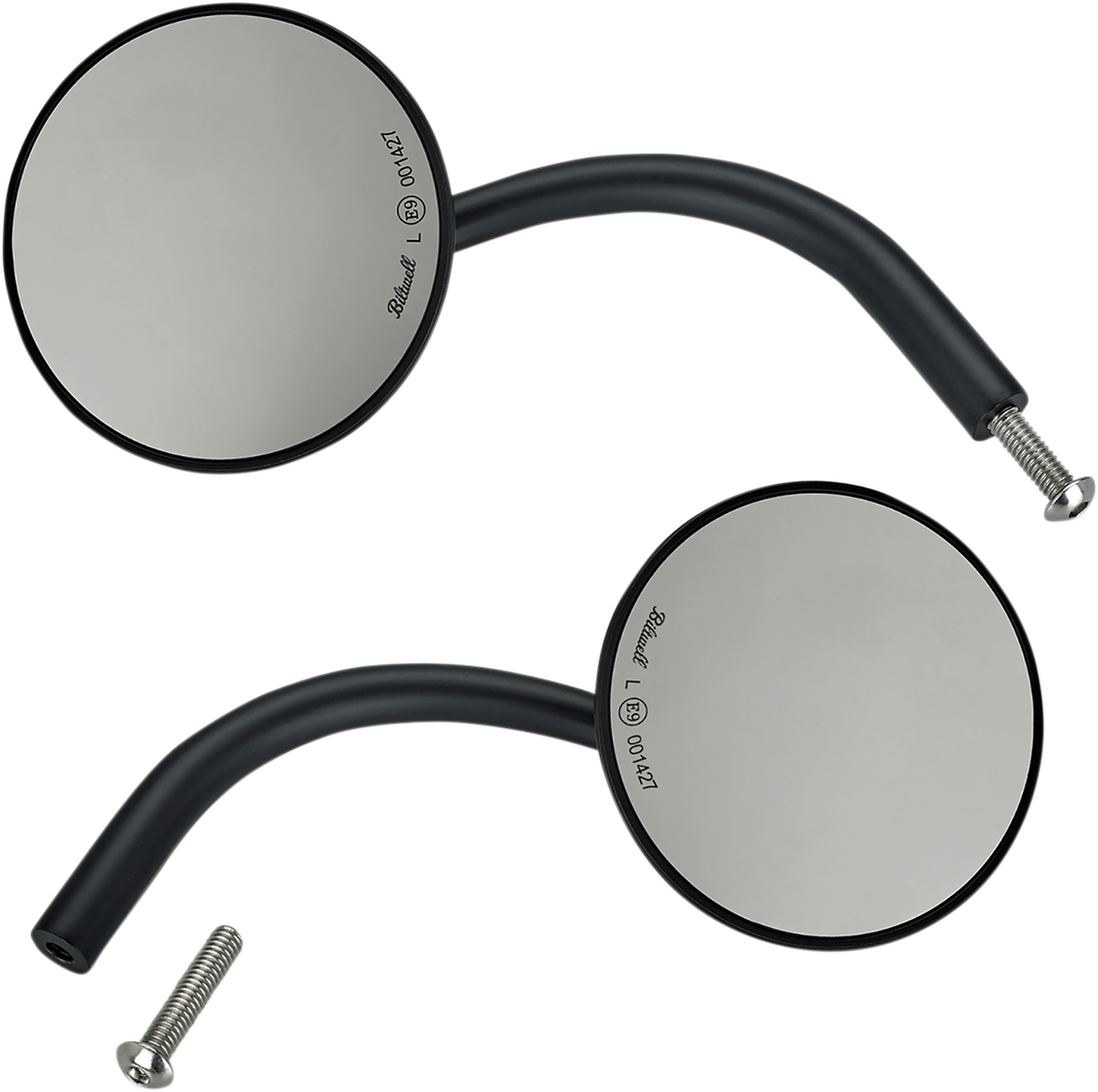 BILTWELL Round Mirror - Black