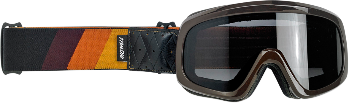 BILTWELL Overland 2.0 Goggles - Tri-Stripe - Gold/Rust/Brown