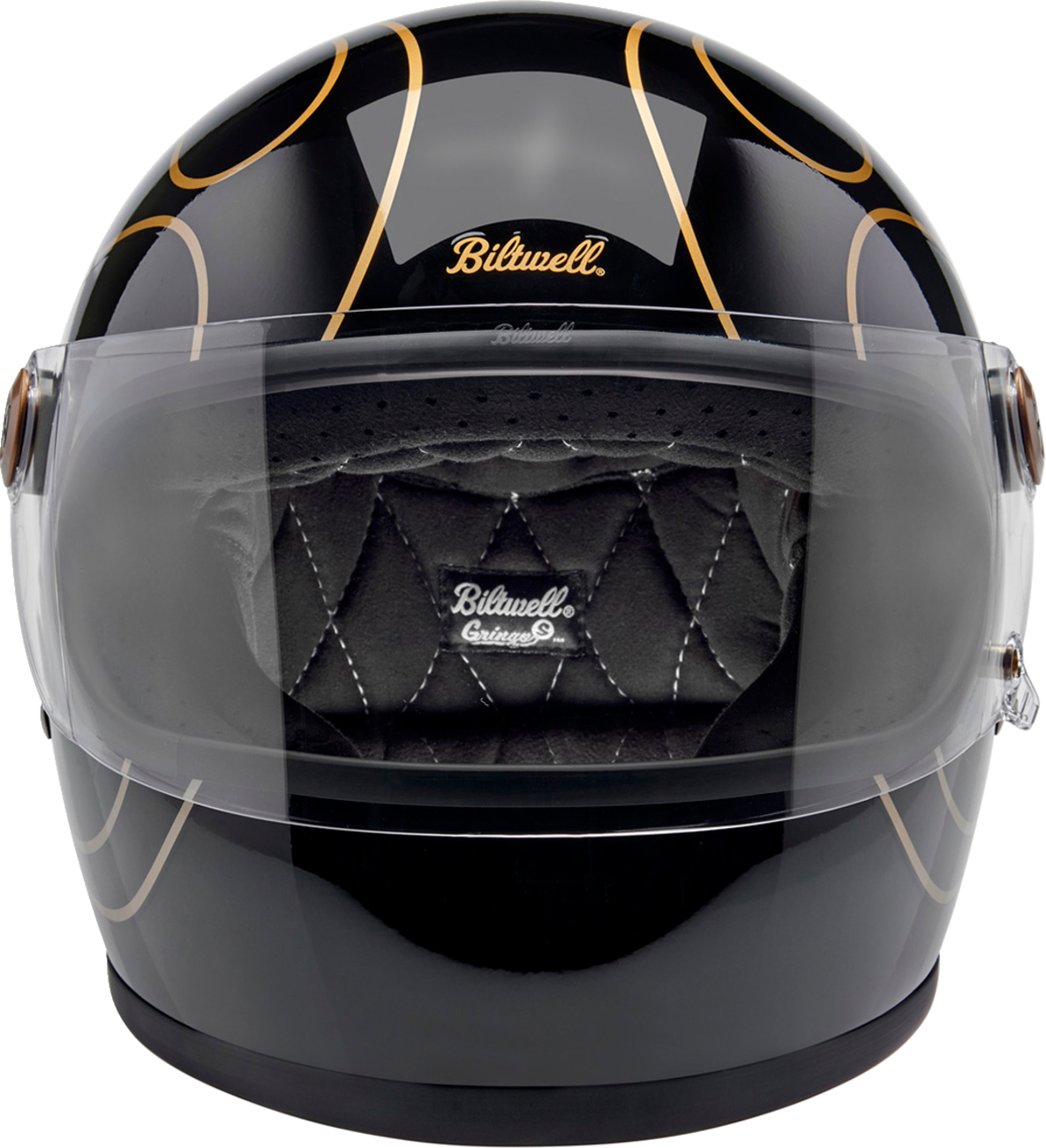 BILTWELL Gringo S Helmet - Gloss Black Flames