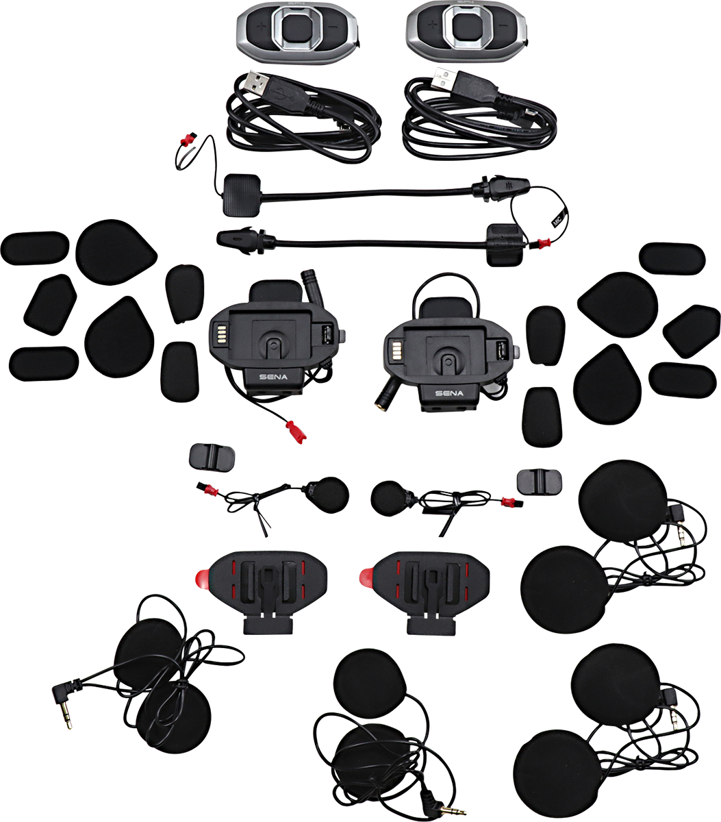 SENA SF4 Bluetooth Headset - 4-Way - Dual Speakers - Dual Pack