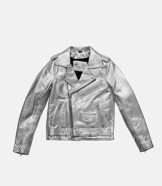 BH&BR Deirdre Women's Leather Jacket - Silver