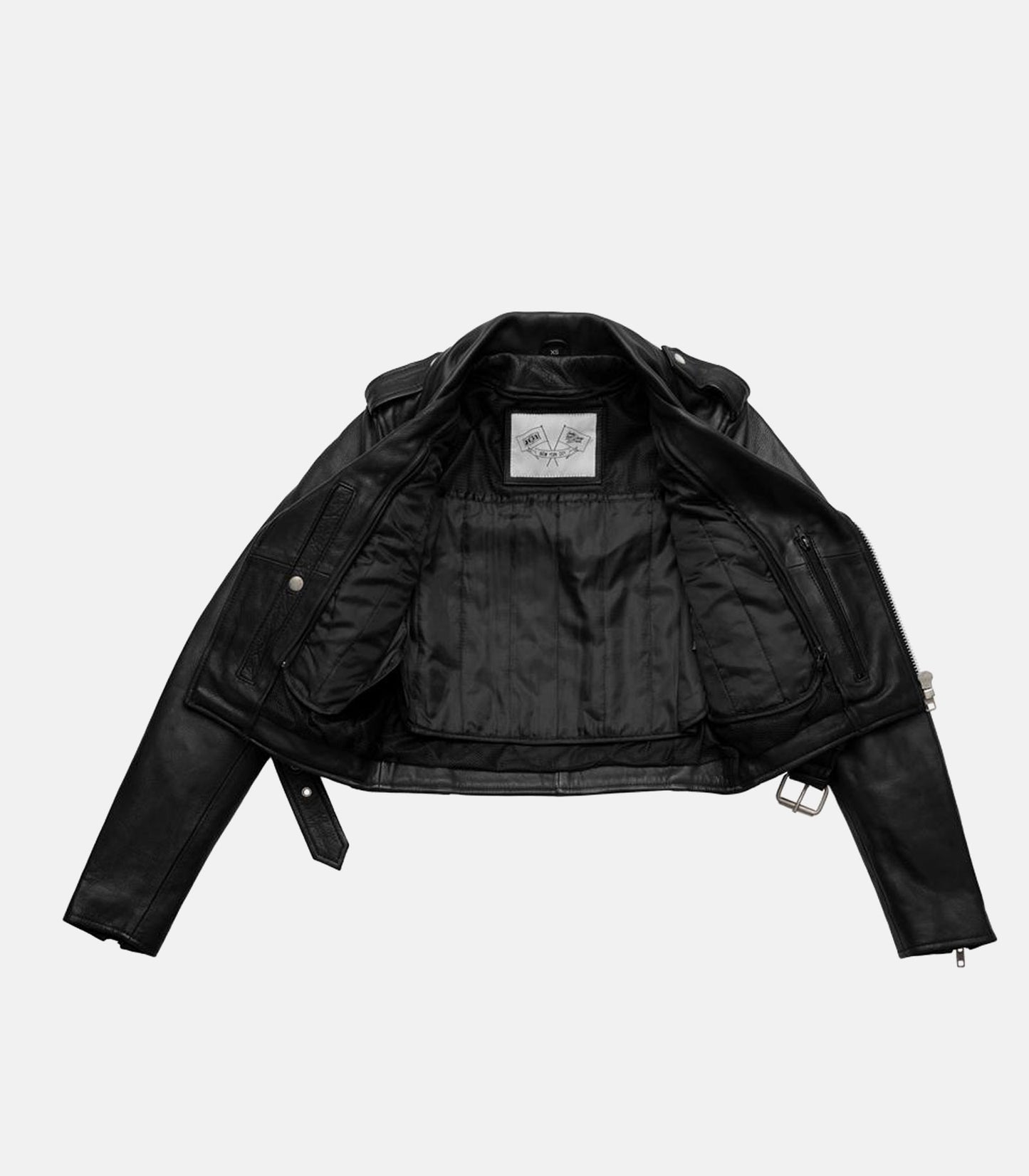BH&BR Imogen Women's Cropped Leather Jacket - Black