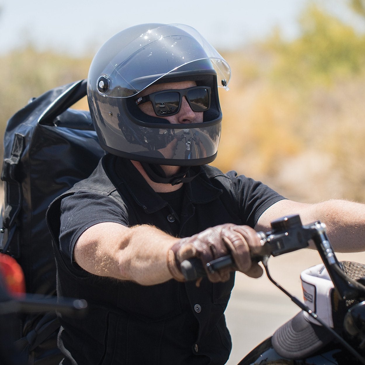 BILTWELL Gringo S ECE Helmet - Gloss Storm Gray