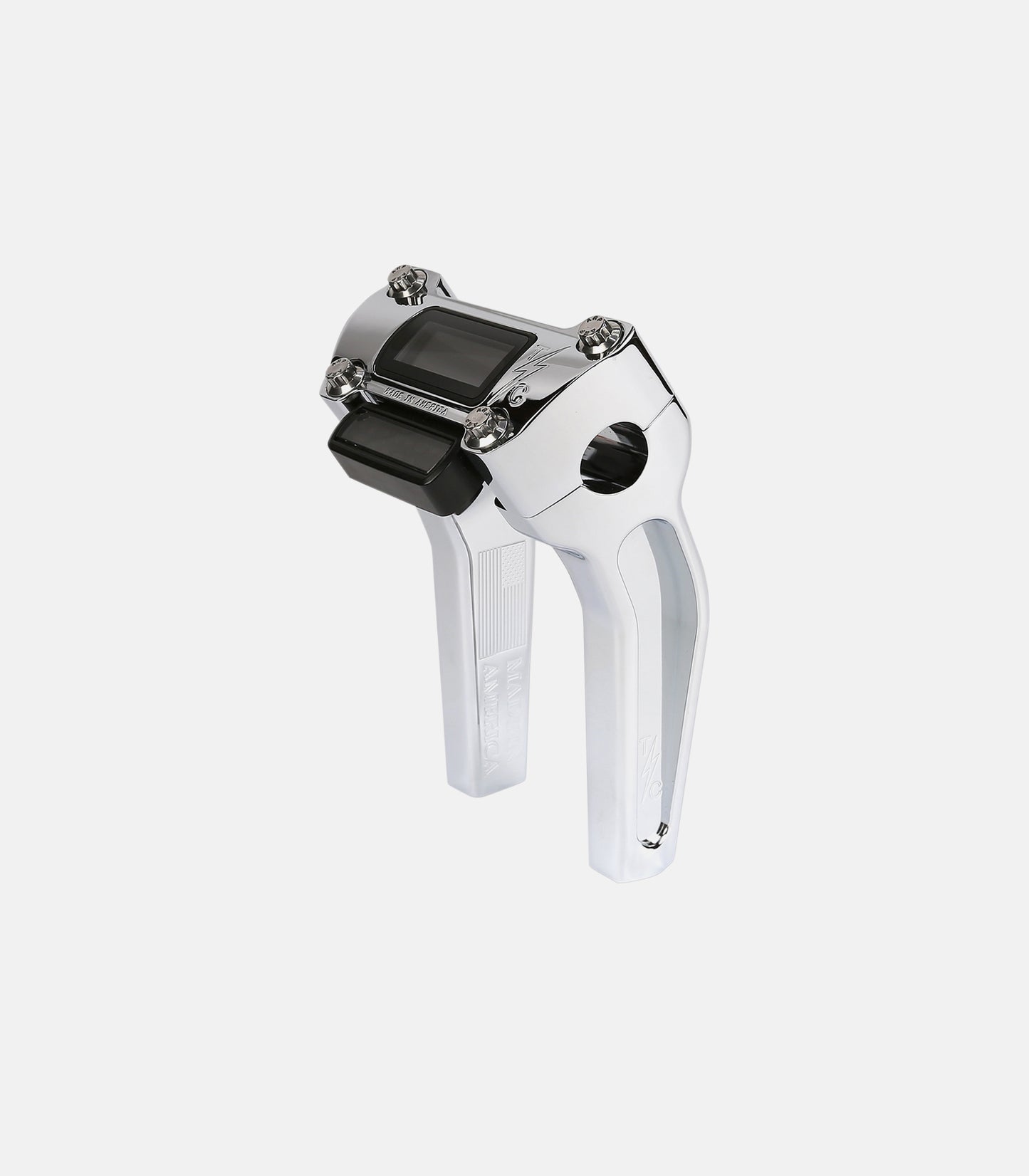 THRASHIN SUPPLY CO. Risers - Pull Back - 6-1/2" - Gauge Cutout - Chrome