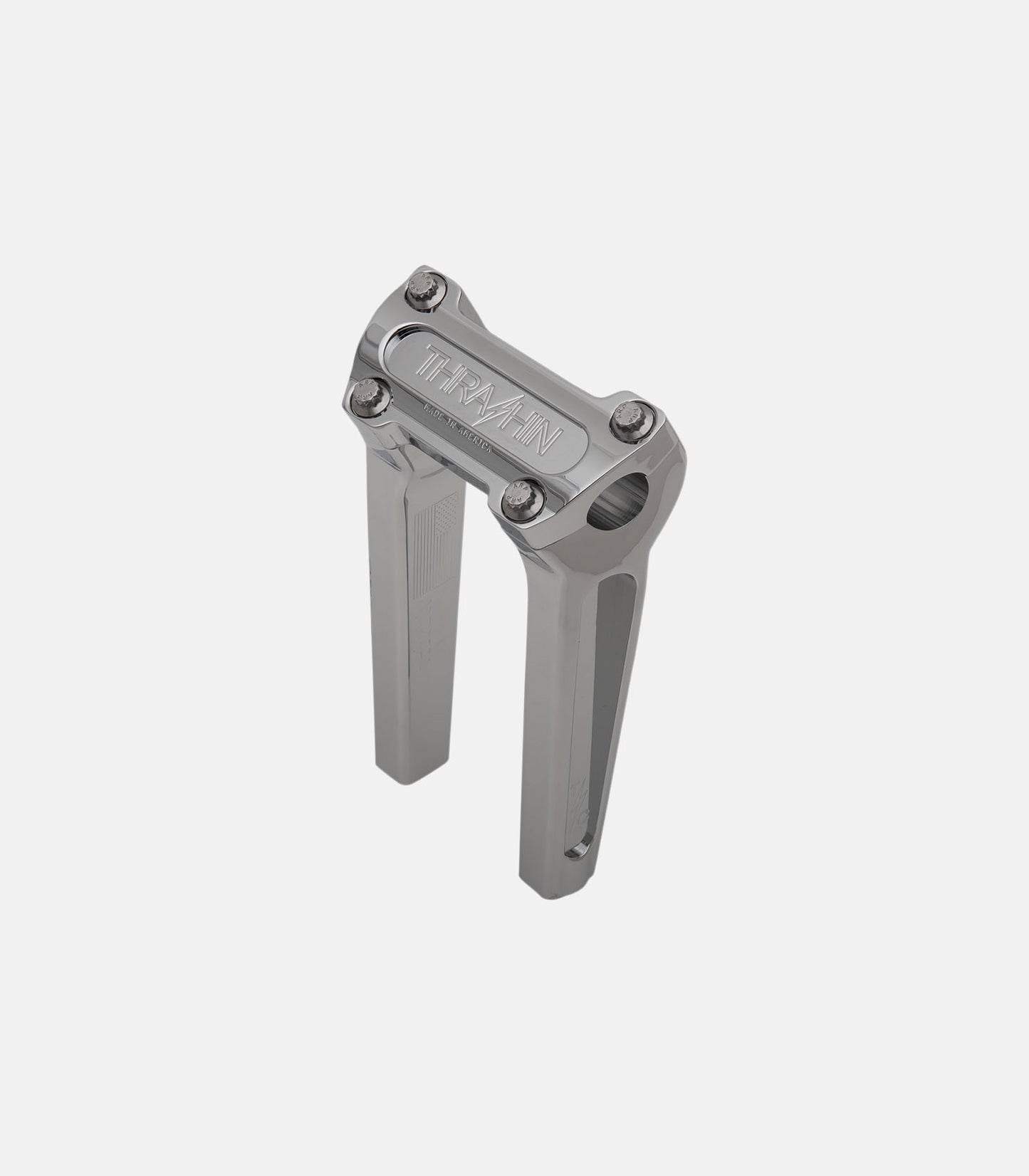 THRASHIN SUPPLY CO. Risers - Straight - 8" - Chrome