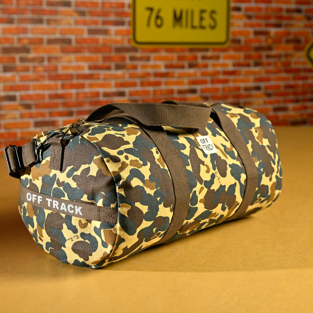 OFF TRACK 24" BEAR CAMO WEEKEND DUFFLE BAG
