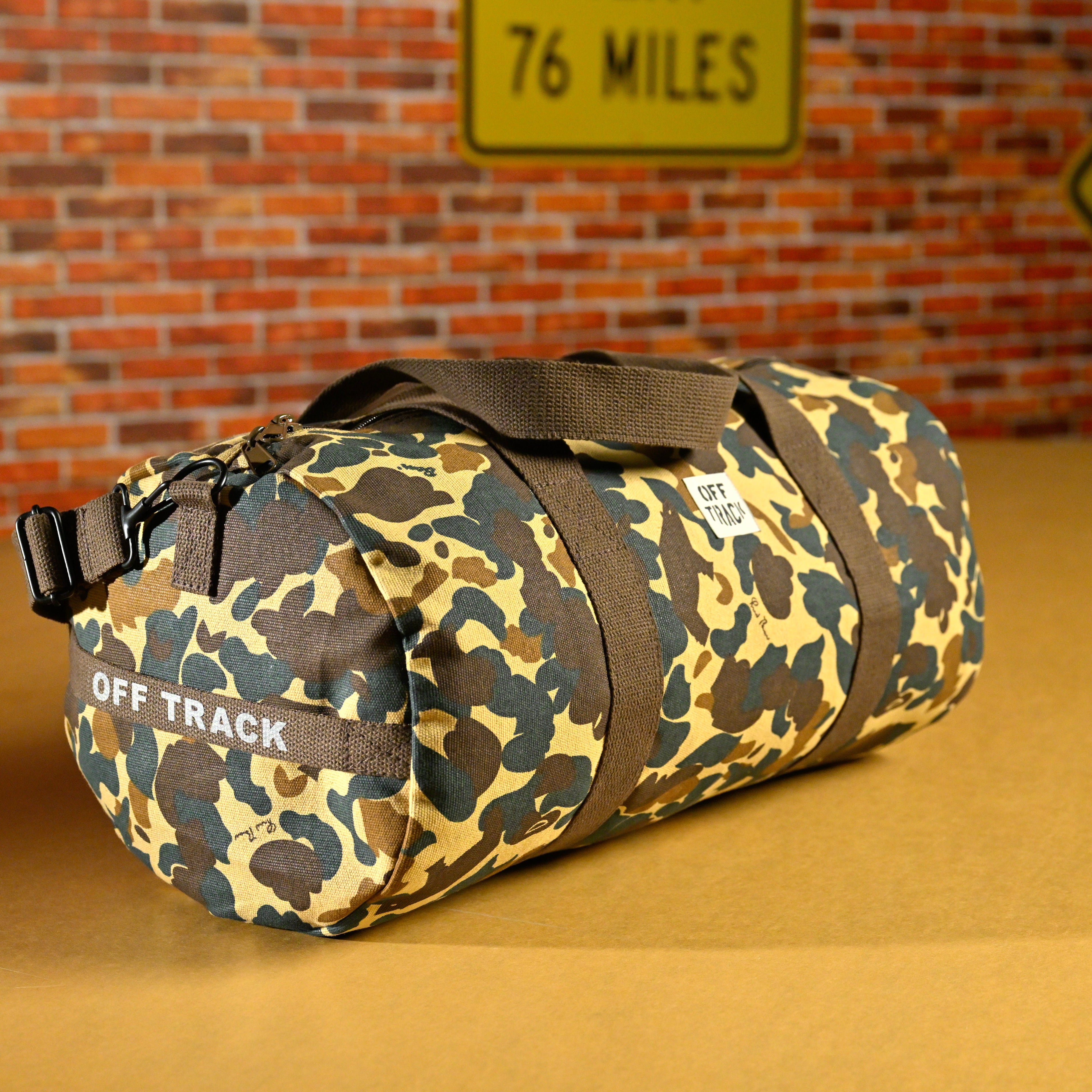 OFF TRACK 24" BEAR CAMO WEEKEND DUFFLE BAG