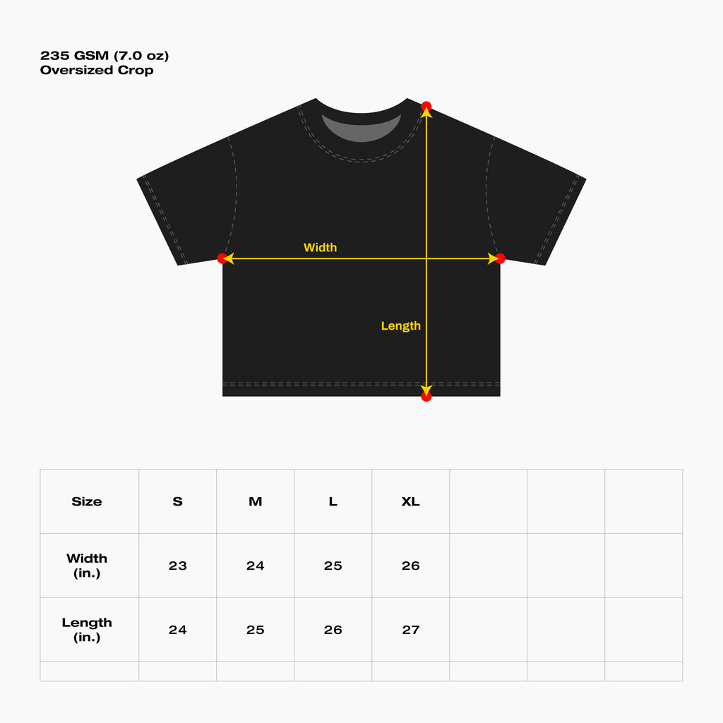 ANGEL BABY - Oversized Crop Tee - Unisex