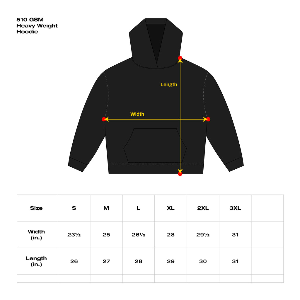 510 GSM HEAVY HOODIE - ADG2H - Unisex