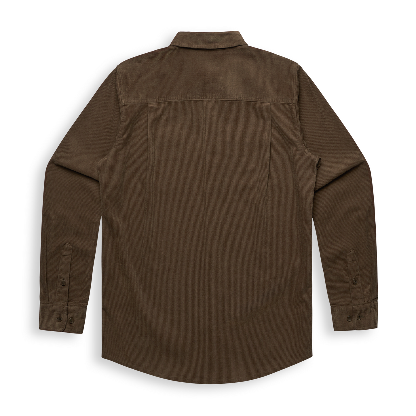OFF TRACK Corduroy Button Down Shirt - Brown / Black / Army Green