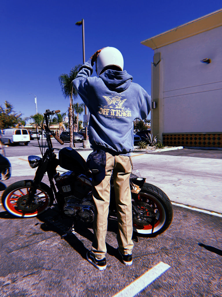 THE ANGEL BABY - 510 GSM Heavy Hoodie - Unisex Faded Slate Blue