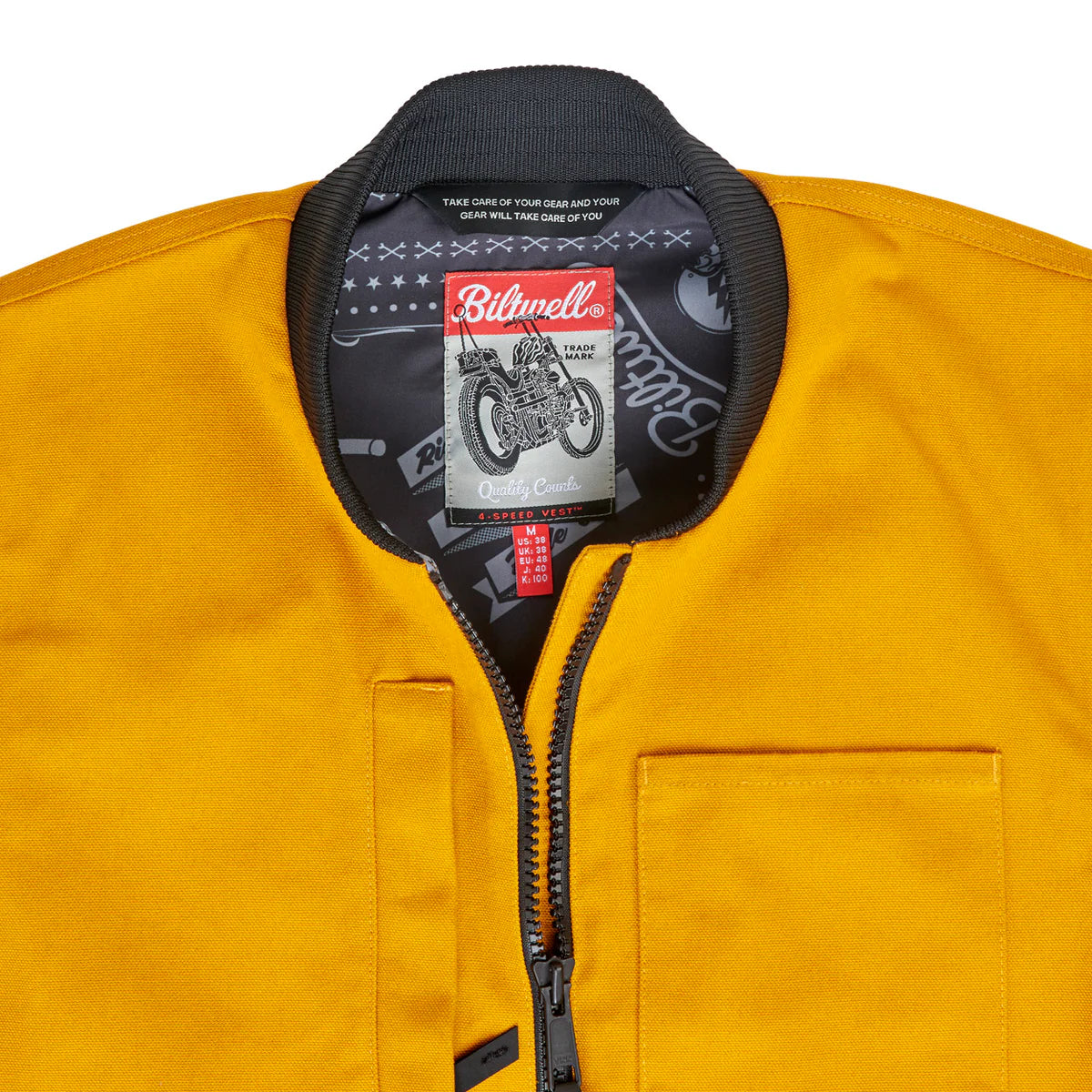 BILTWELL 4 SPEED VEST - Black & Gold