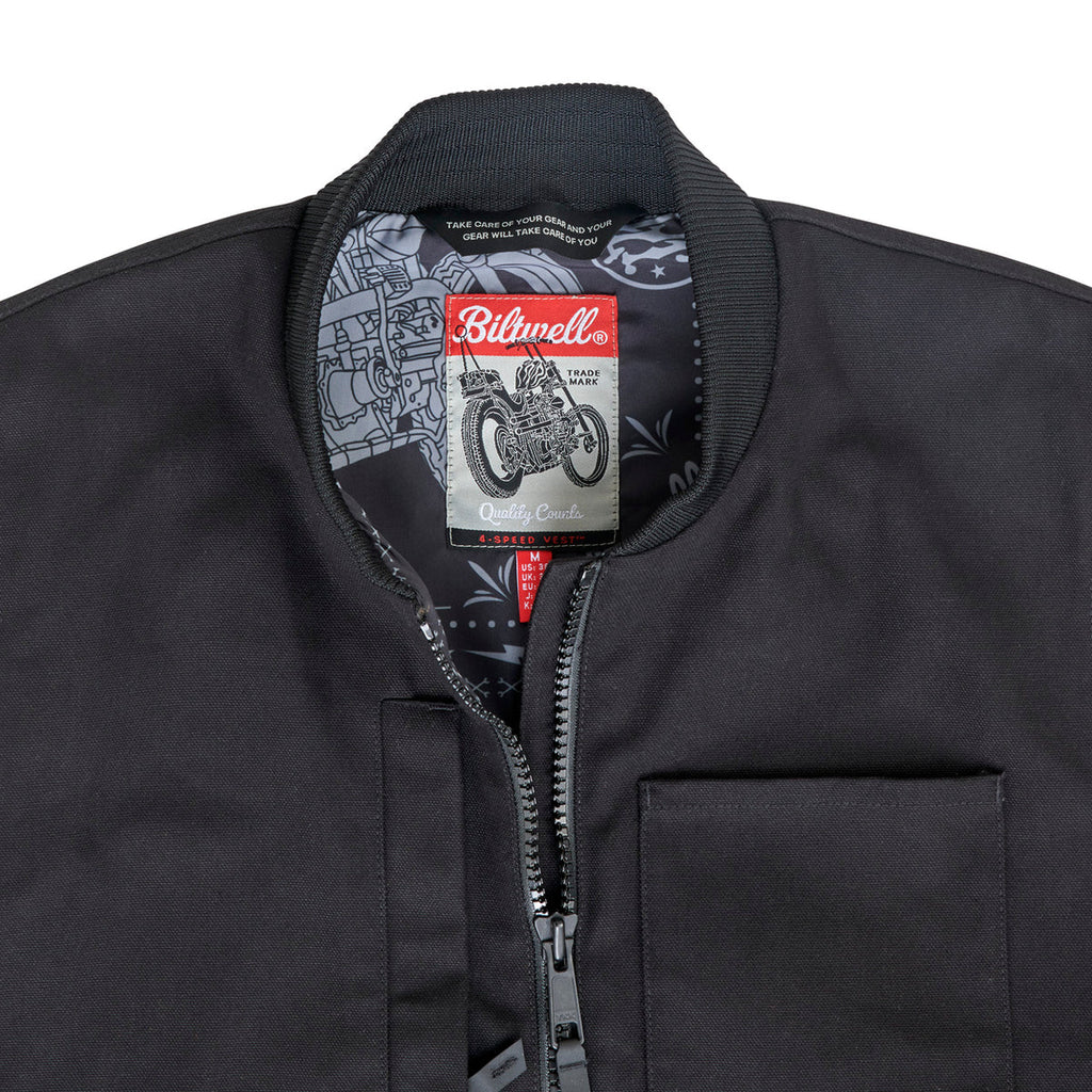 BILTWELL 4 SPEED VEST - Black & Gold