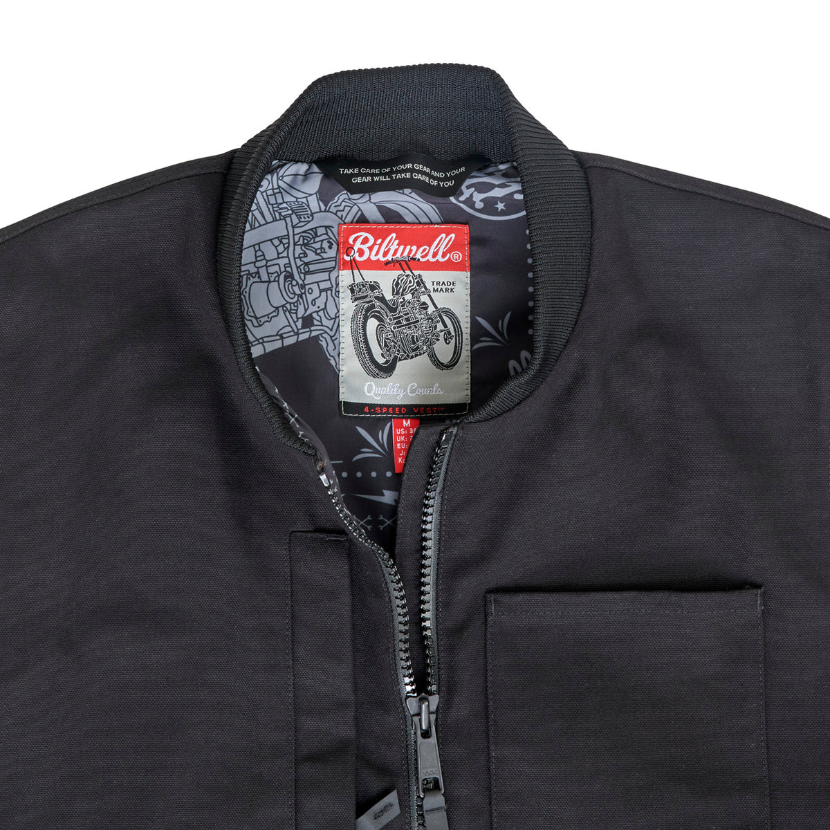 BILTWELL 4 SPEED VEST - Black & Gold