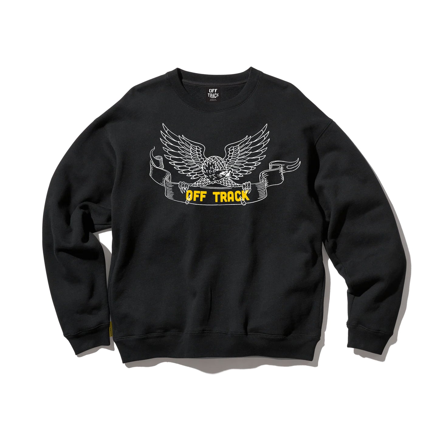 OFF TRACK SLICK EAGLE POCKET CREWNECK - Black