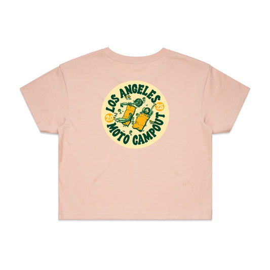 CAMPOUT WOMENS Crop Tee Regular Fit - Pink
