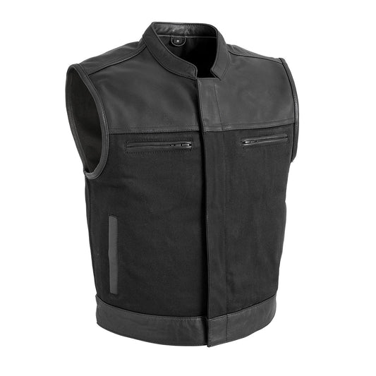 FIRST MANUFACTURING LOW RIDER MENS TWILL VEST - Black