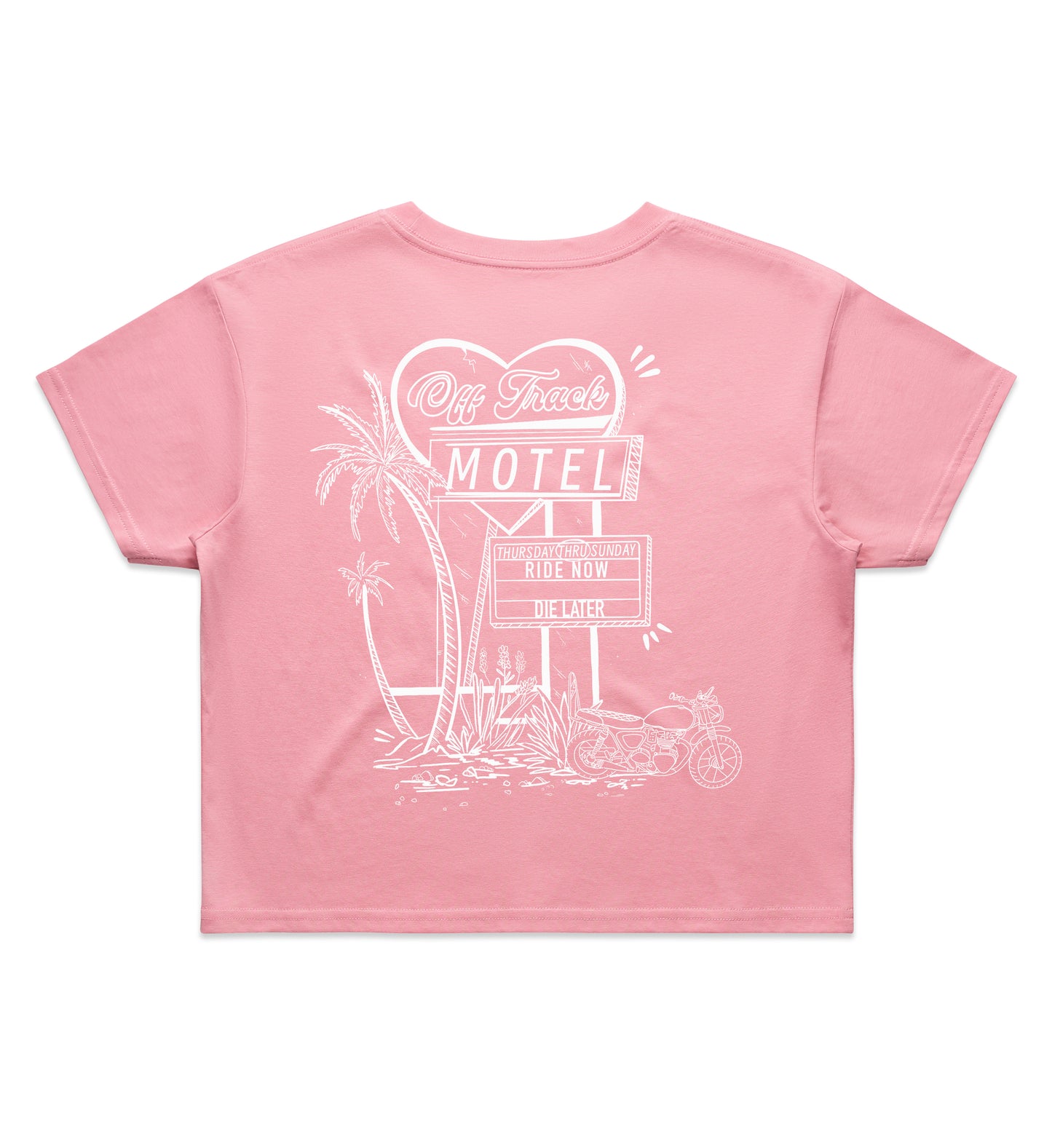 MOTEL CALIFORNIA Women's Cropped Tee - Pink