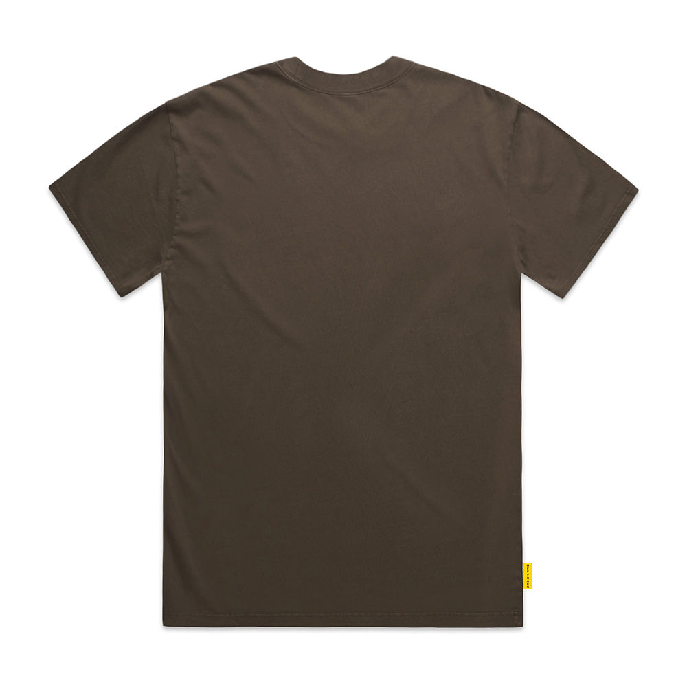 OFF TRACK FADED TEE - Brown