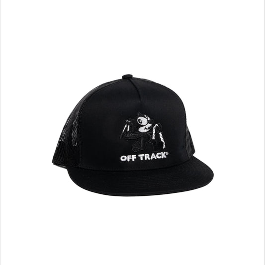 OFF TRACK GATO BBW TRUCKER CAP - Black/White