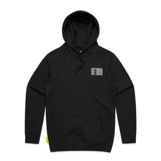 OFF TRACK CHECK WORLDWIDE HOODIE - Black/White