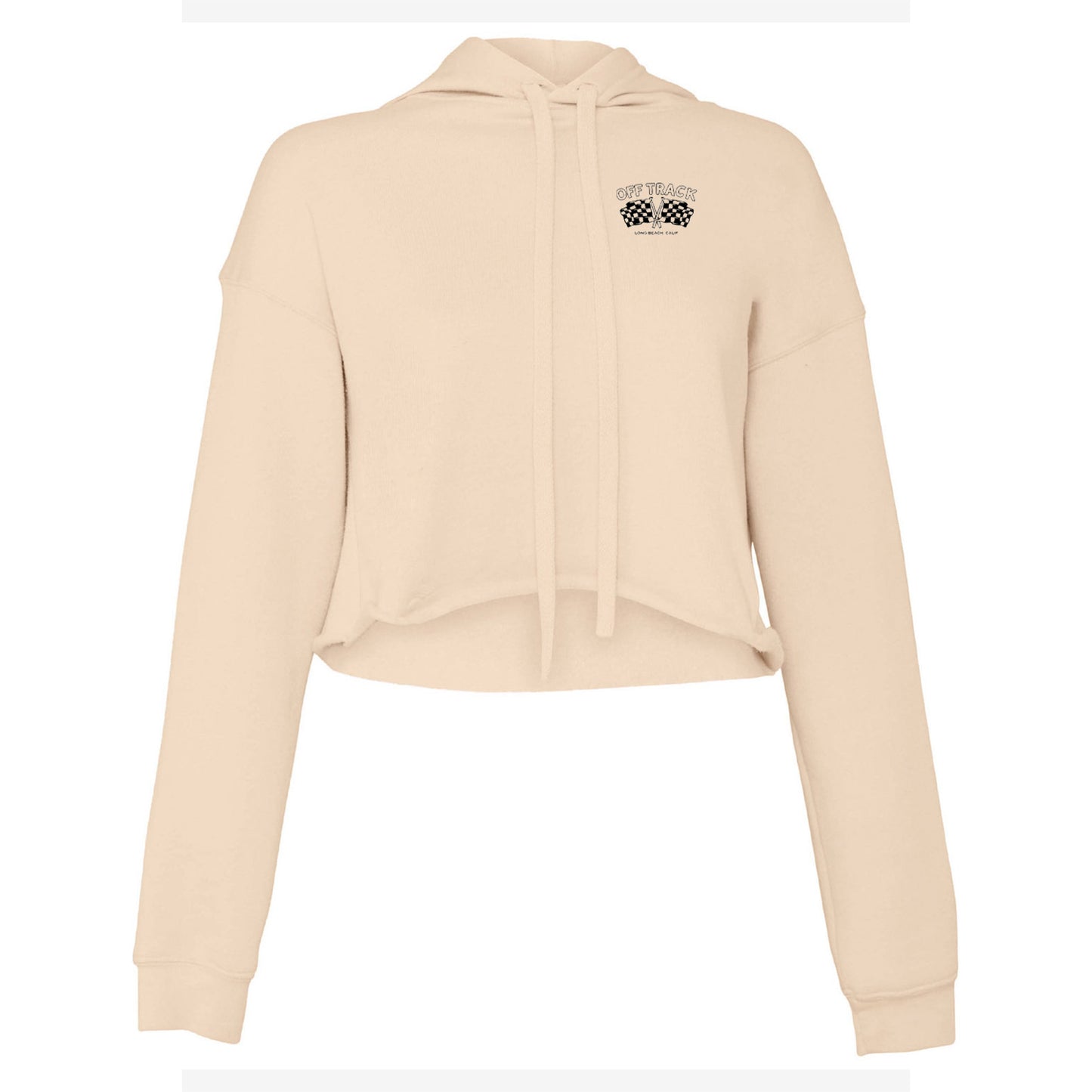 OFF TRACK WOMENS TRACKER CROPPED 50/50 HOODIE - Pink & Tan