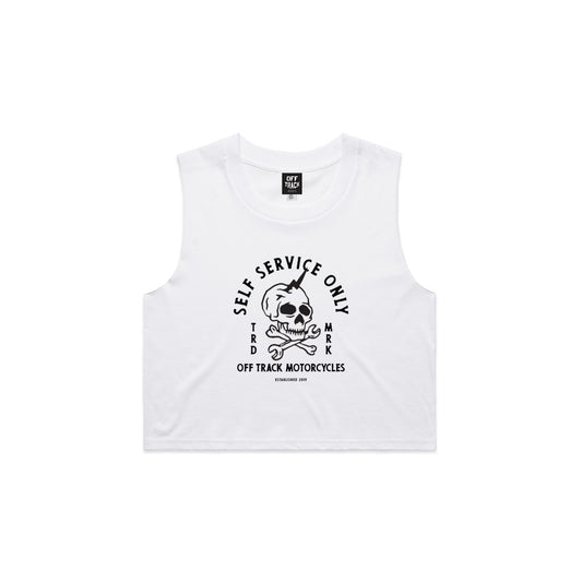 OFF TRACK WOMEN'S SELF SERVICE SLEEVELESS TEE