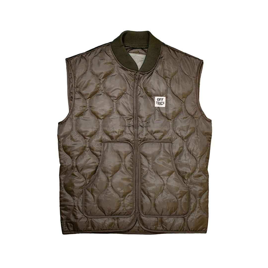 OFF TRACK QUILTED WOOBIE VEST