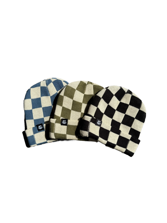 OFF TRACK THE FINISHER CHECKERED BEANIE - Various Colors