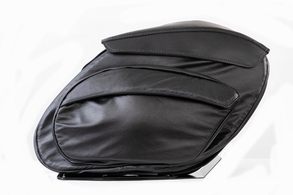 LEATHER PROS RETRO SERIES V3 *M8* SOFTAIL SADDLEBAGS - LEATHER