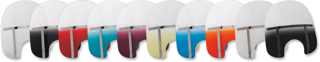 MEMPHIS SHADES Fats Windshield - 13"Tall - 7" Headlight Cutout - Clear