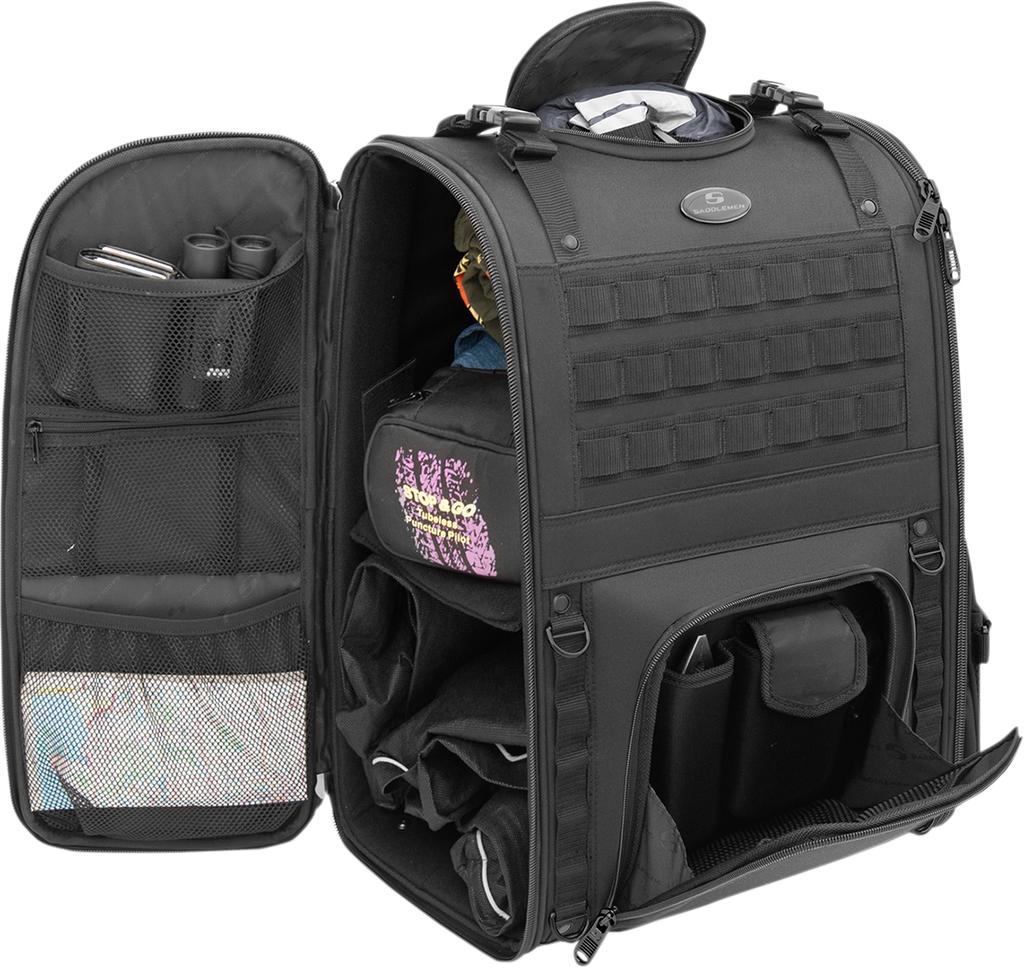 SADDLEMEN S3500 Tactical Sissy Bar Bag