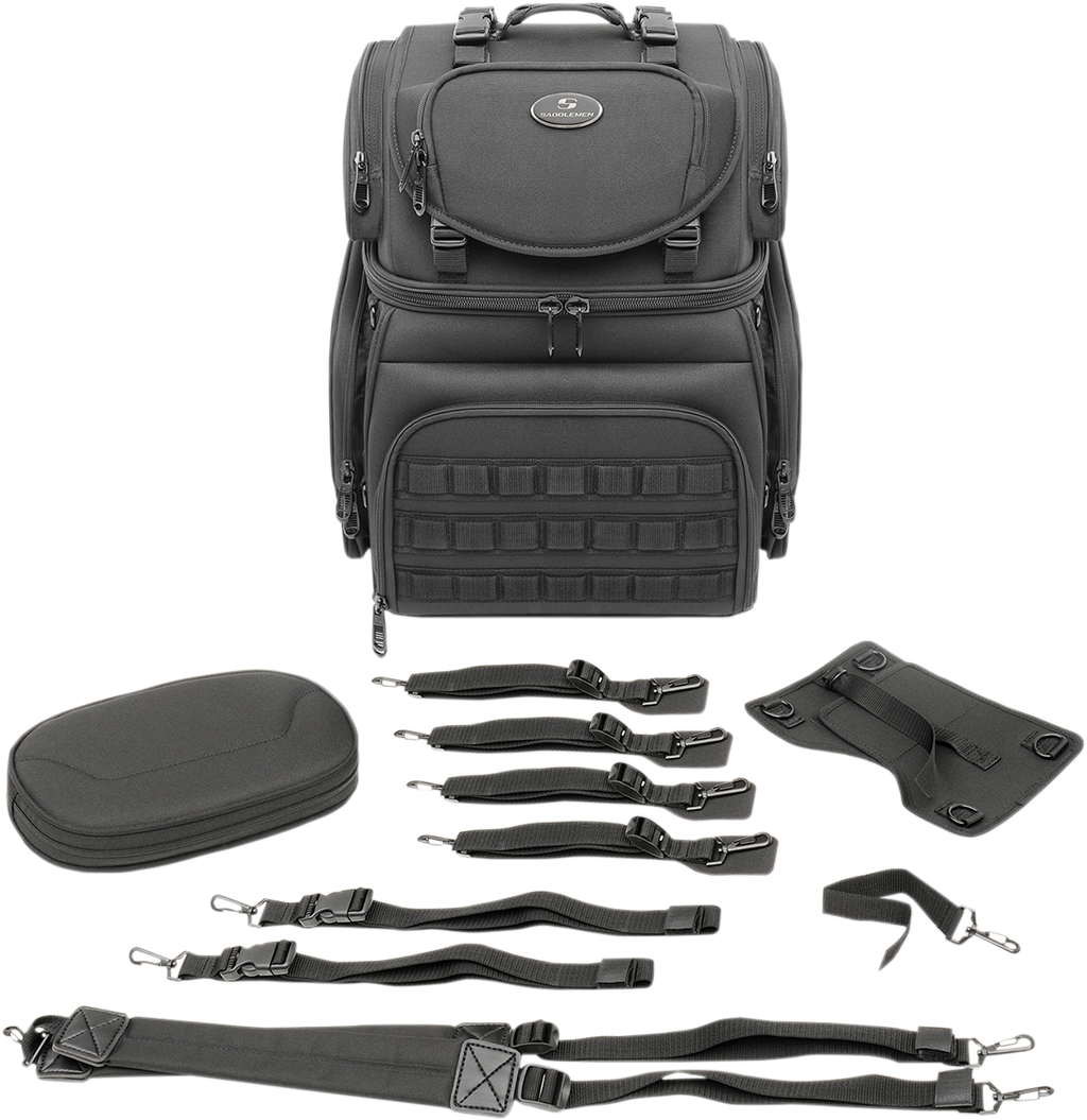 SADDLEMEN Sissy Bar Tactical Bag - Black