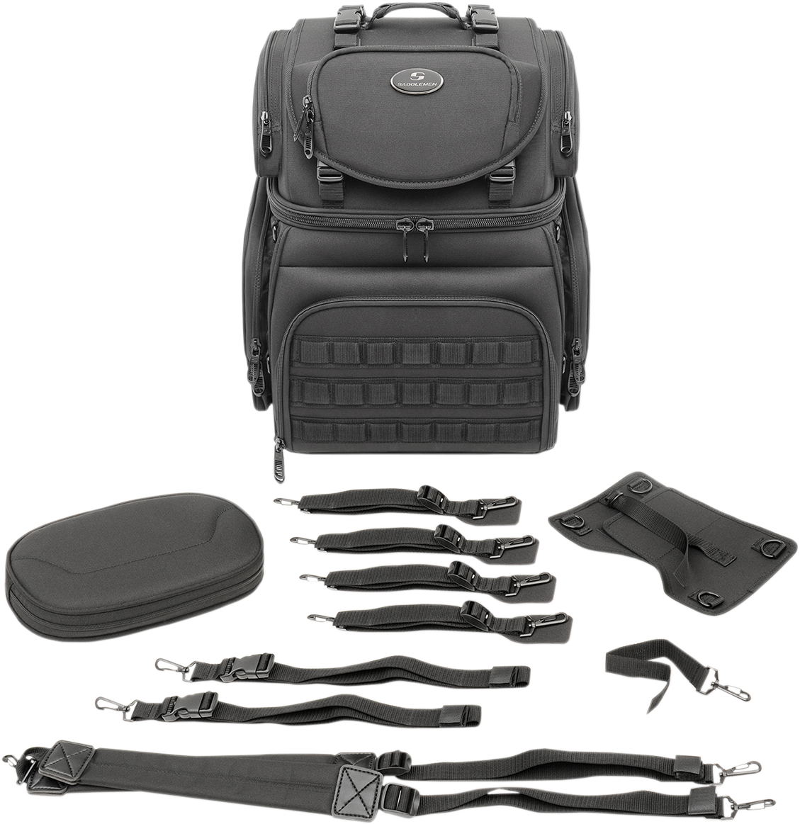 SADDLEMEN Sissy Bar Tactical Bag - Black