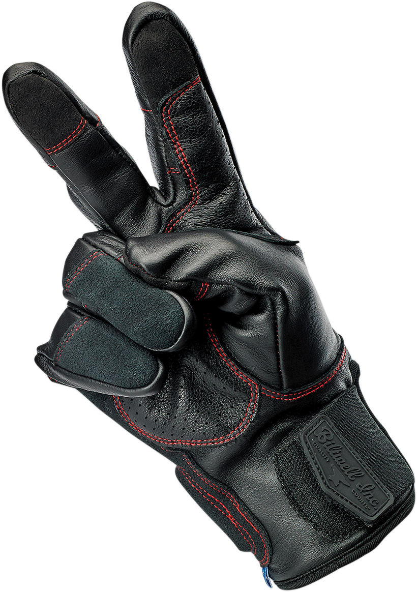 BILTWELL Belden Gloves - Black/Red