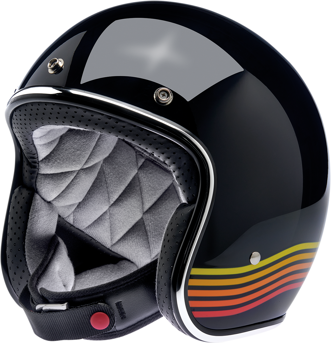 BILTWELL Bonanza Helmet - Gloss Black Spectrum