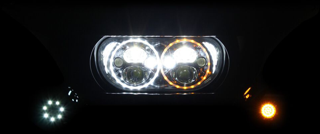 CUSTOM DYNAMICS TruBEAM® Headlight - Chrome - FLTR