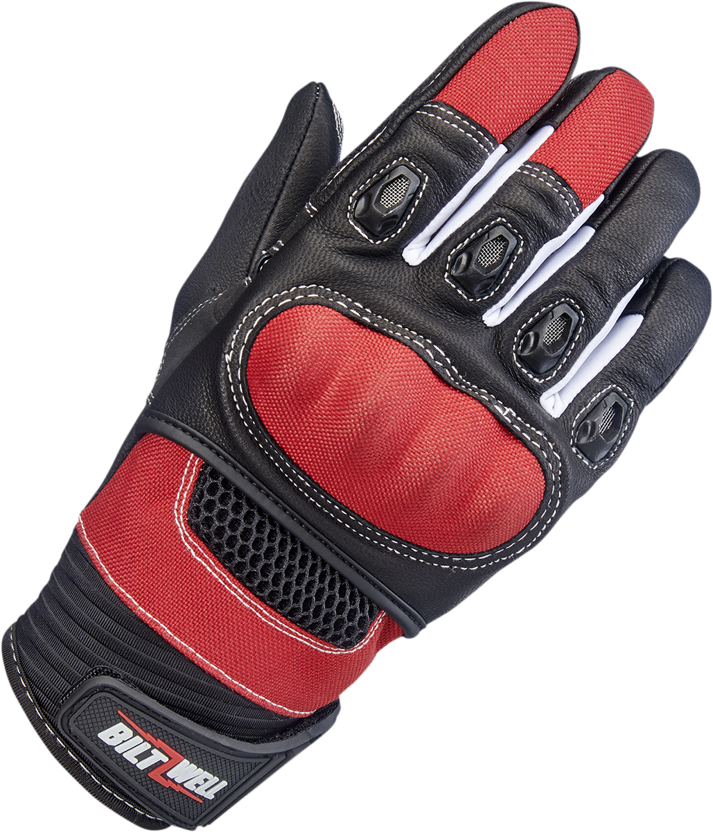 BILTWELL Bridgeport Gloves - Red/Black
