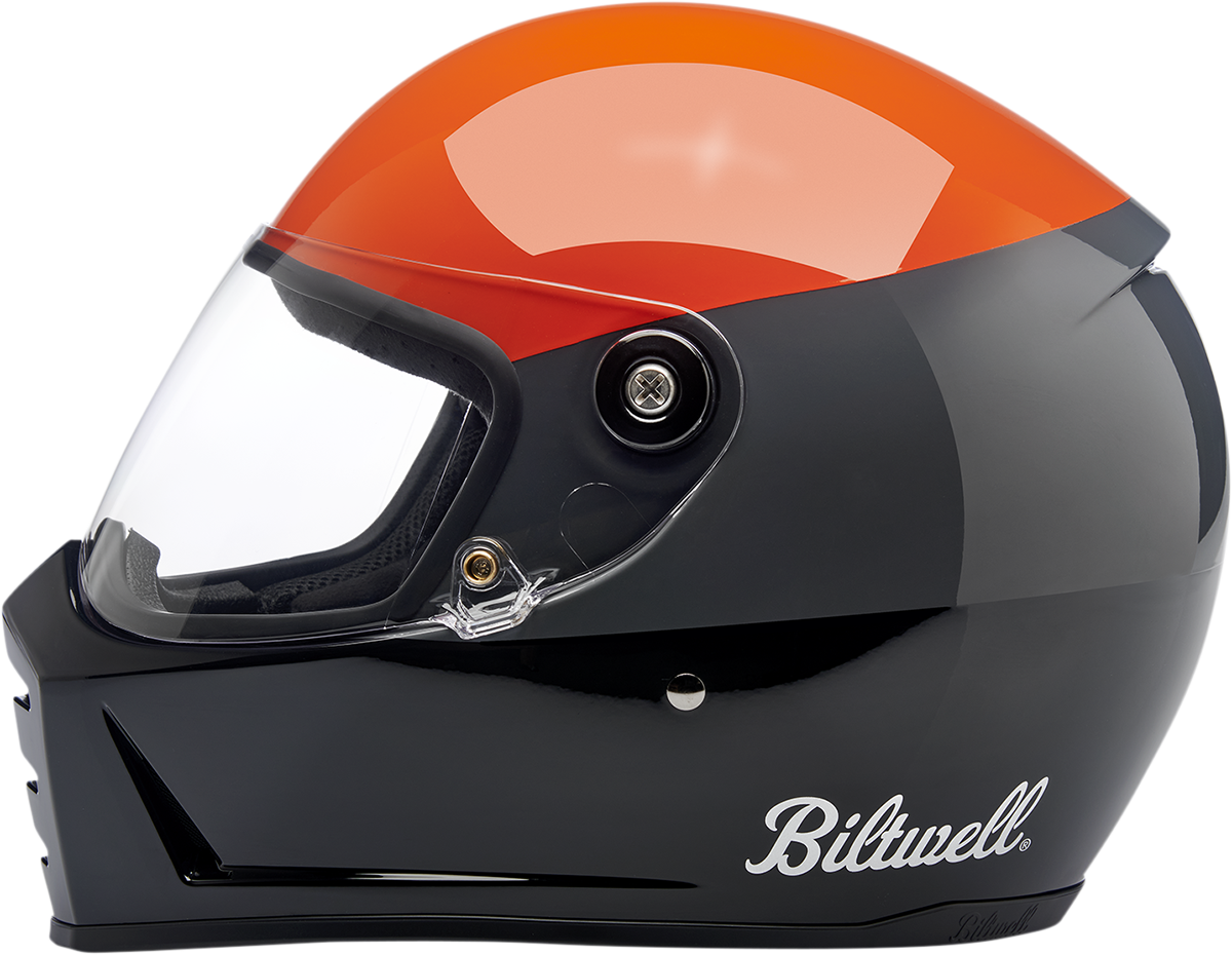 BILTWELL Lane Splitter ECE Helmet - Gloss Podium Orange/Gray/Black