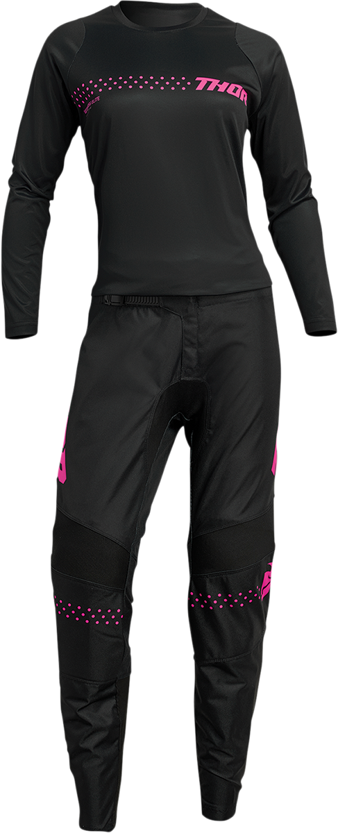 THOR Women's Sector Minimal Jersey - Black/Pink