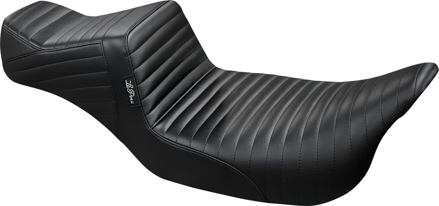 LE PERA Tailwhip Daddy Long Legs Seat - Pleated - Black - Touring '08-'23 LK-587DLPT