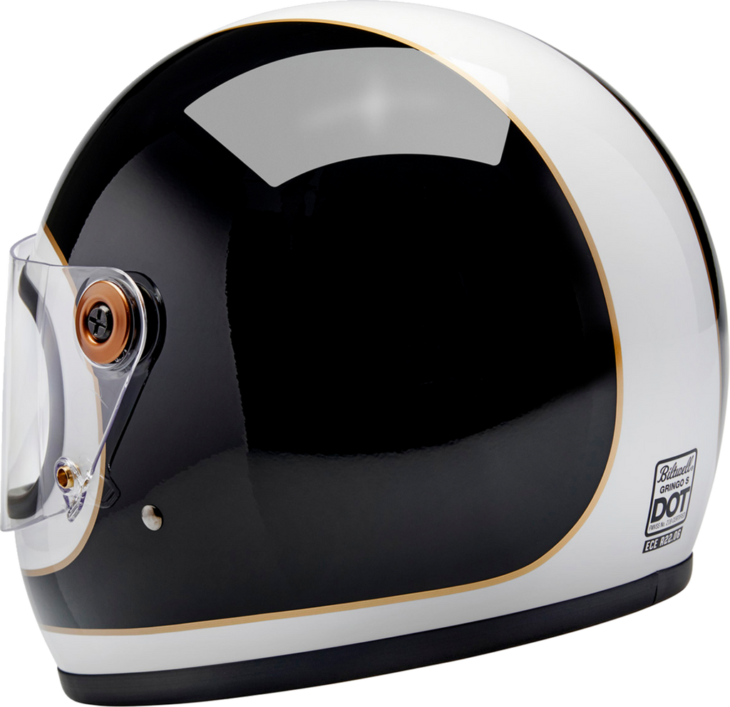 BILTWELL Gringo S Helmet - Gloss White/Black Tracker