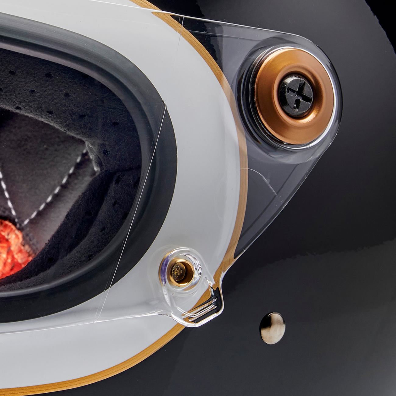 BILTWELL Gringo S Helmet - Gloss White/Black Tracker